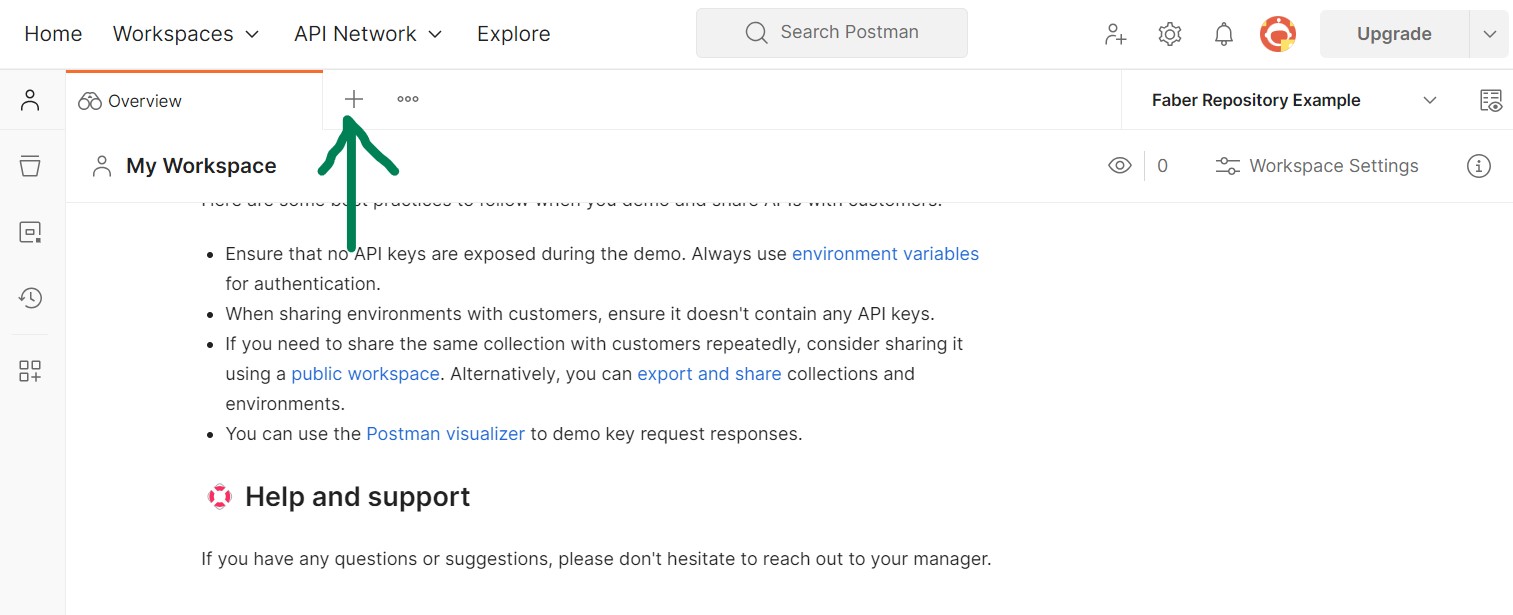 postman example image - add request